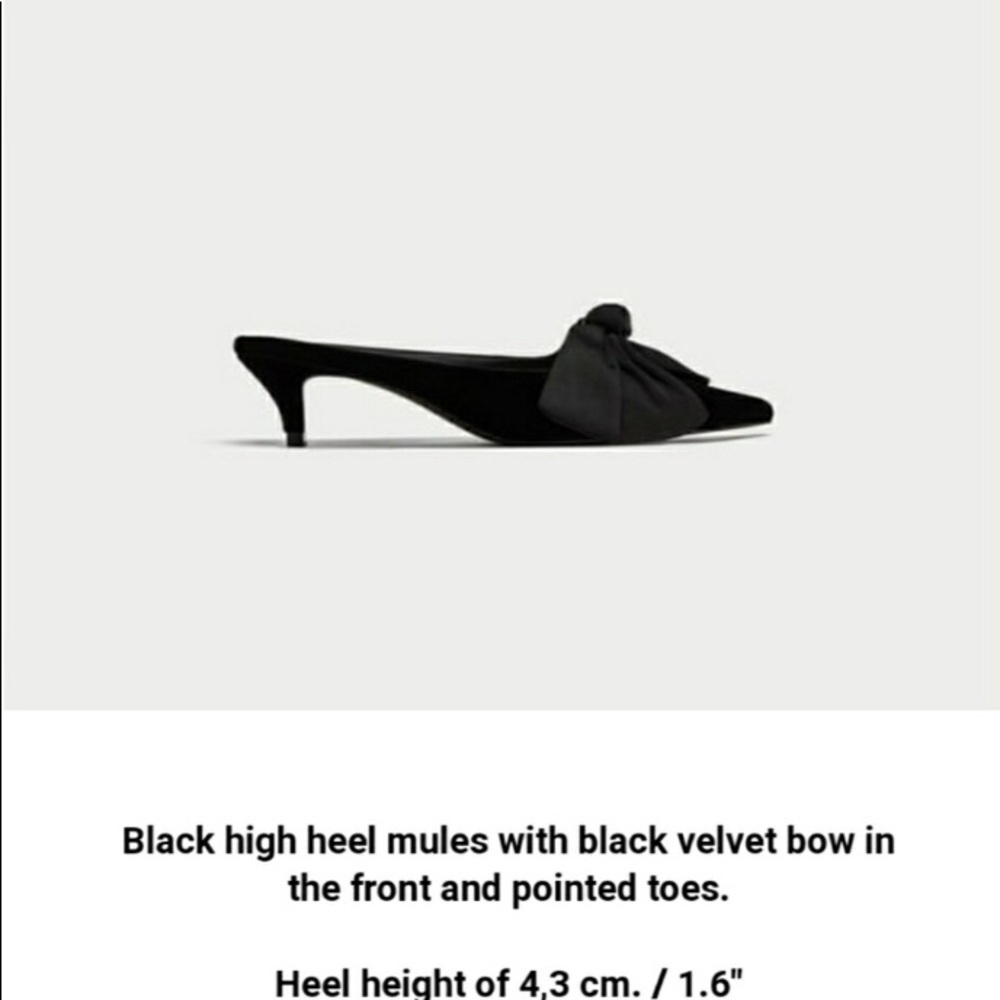 Zara Kitten Heel Mules - Picture 2 of 7